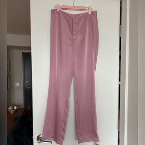 Reformation pink/mauve satin pants